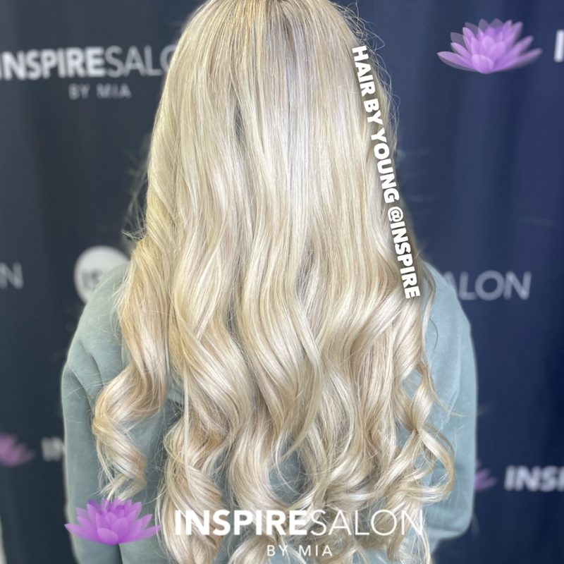 Blonde highlights by Young at Inspire Salon by Mia