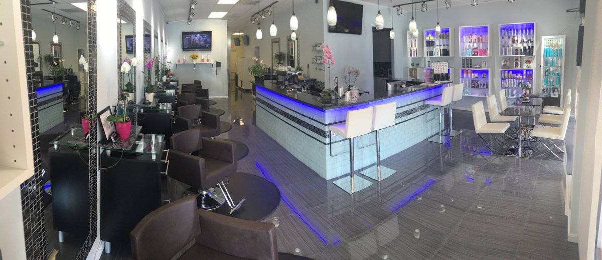 Inspire Salon by Mia interior — upscale hair salon in Ft. Lauderdale, FL